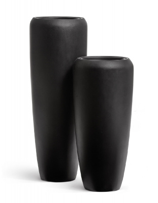 Кашпо TREEZ Effectory Black Stone Высокий конус Design