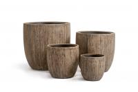 Кашпо TREEZ Effectory Wood Округлый конус