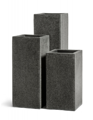 Кашпо TREEZ Effectory Stone Высокий Куб