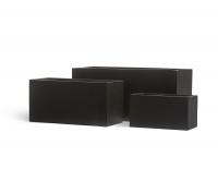 Кашпо TREEZ Effectory Black Stone Низкий прямоугольник